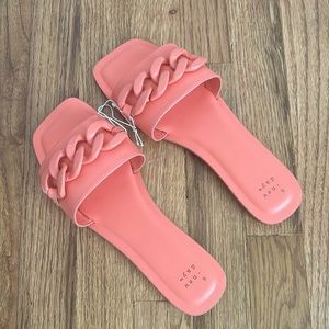 NWOT A New Day Coral Link Sandals